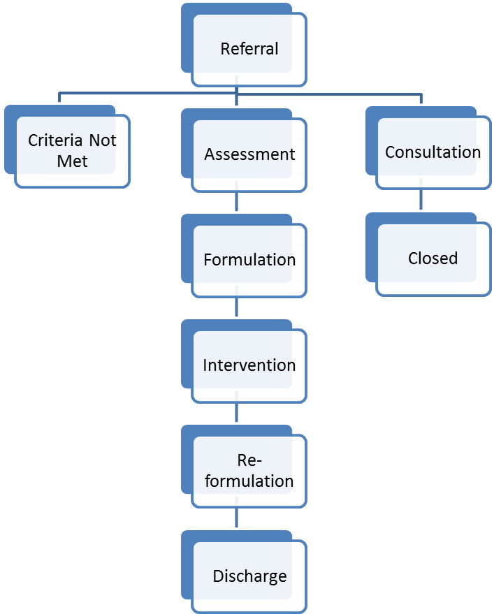 Diagram showing a patient journey, as described in the information.