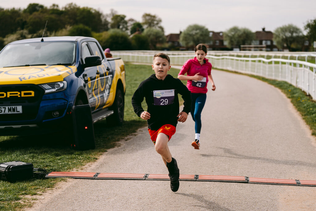 Runners at the 2025 TEWV 10k, York Racecourse.
