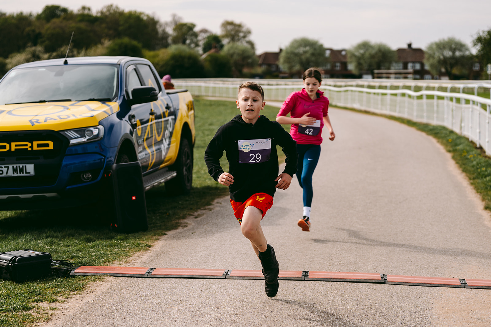 Runners at the 2025 TEWV 10k, York Racecourse.