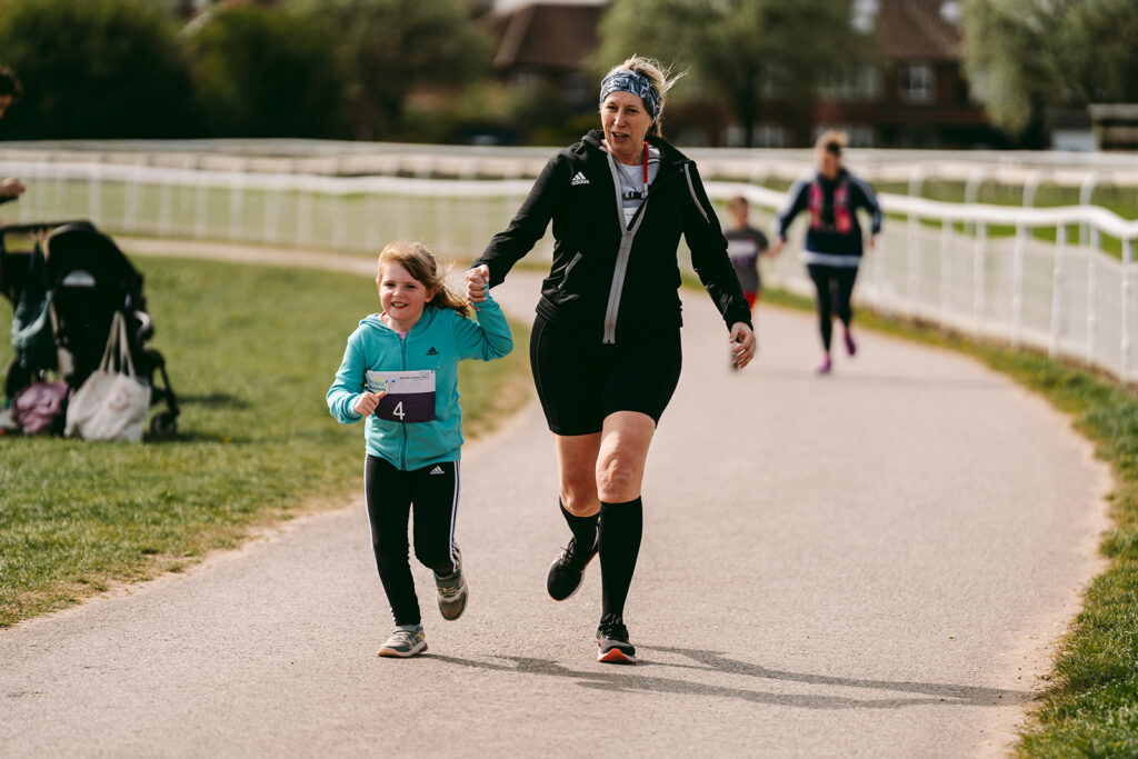 Runners at the 2025 TEWV 10k, York Racecourse.