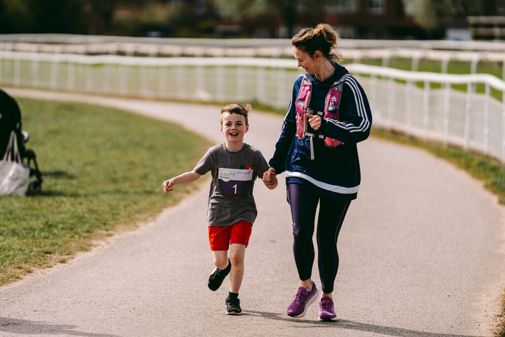 Runners at the 2025 TEWV 10k, York Racecourse.