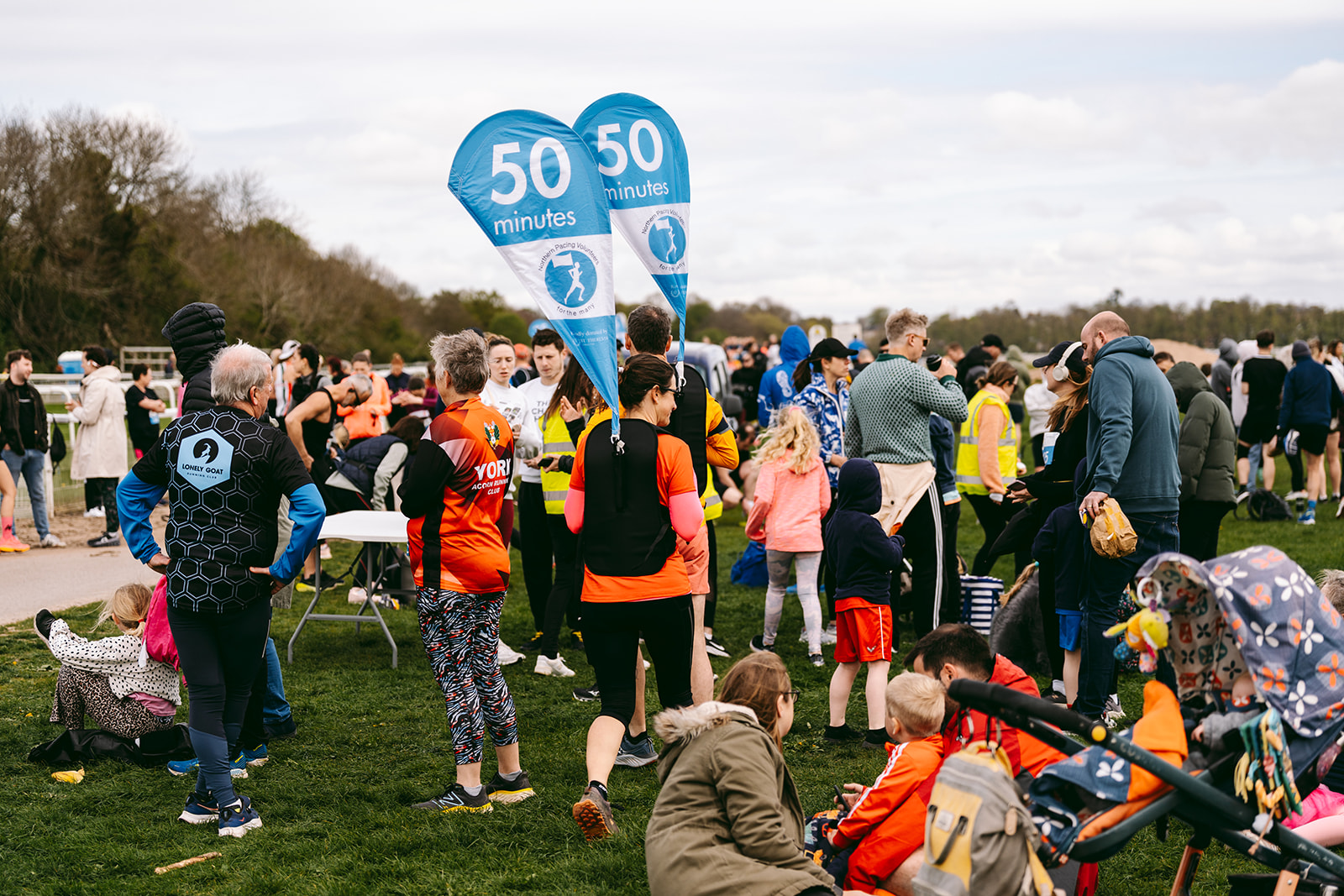 Runners at the 2025 TEWV 10k, York Racecourse.