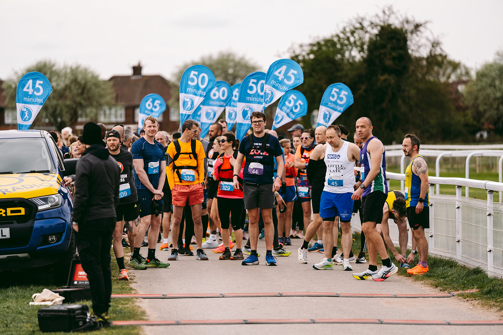 Runners at the 2025 TEWV 10k, York Racecourse.