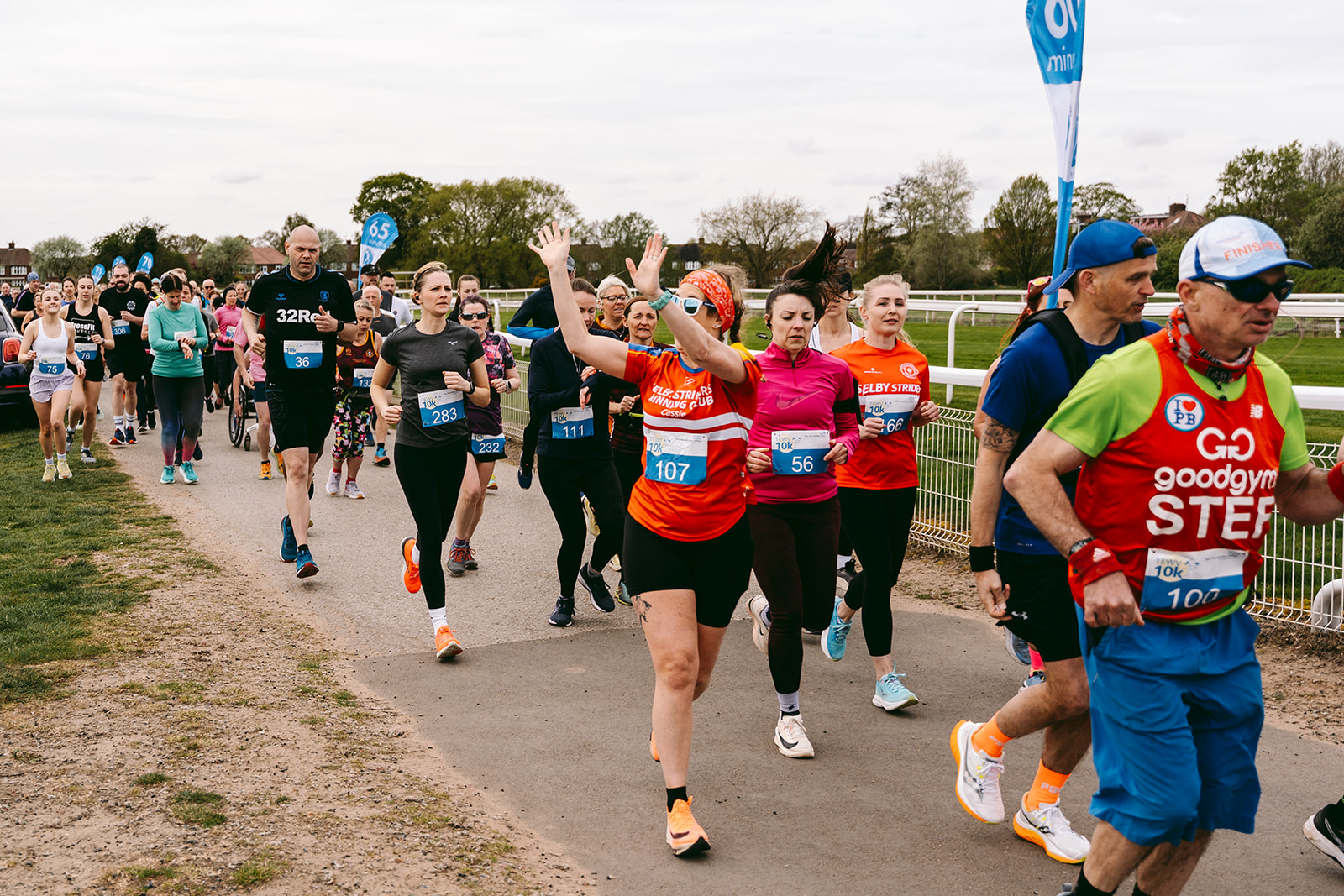 Runners at the 2025 TEWV 10k, York Racecourse.
