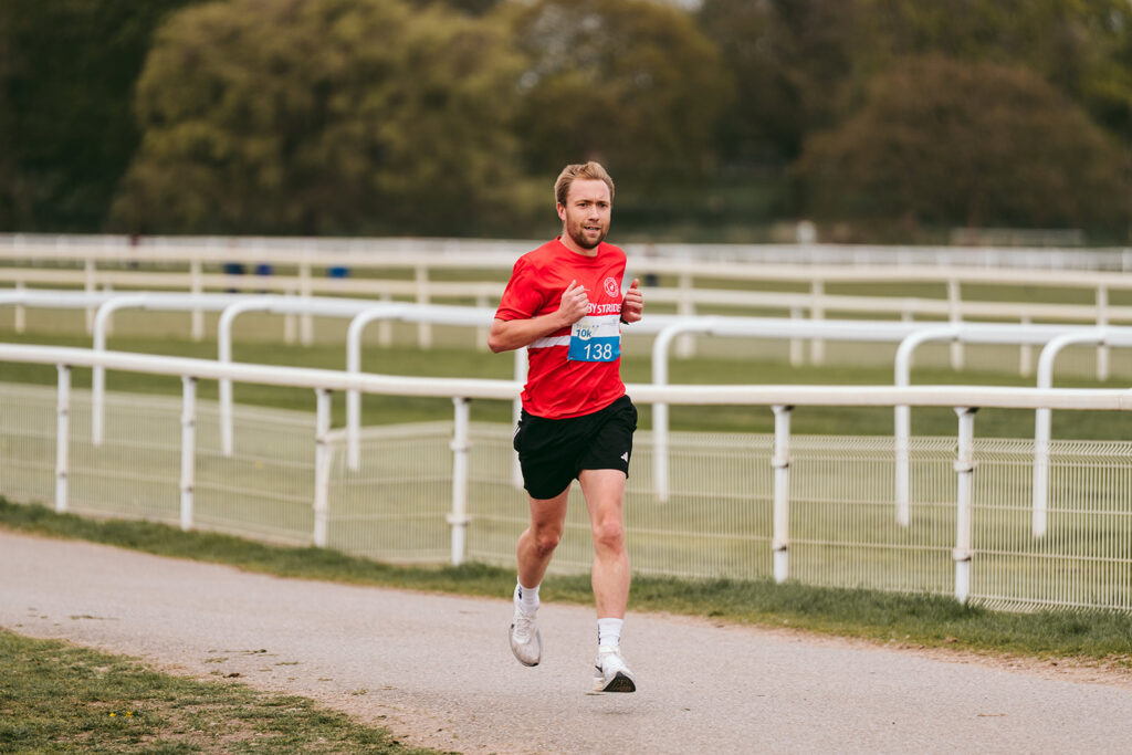 Runners at the 2025 TEWV 10k, York Racecourse.