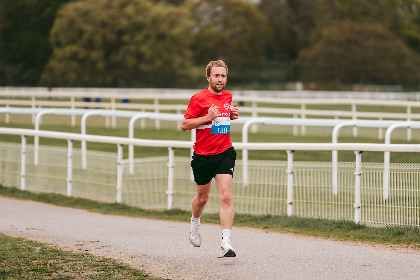 Runners at the 2025 TEWV 10k, York Racecourse.
