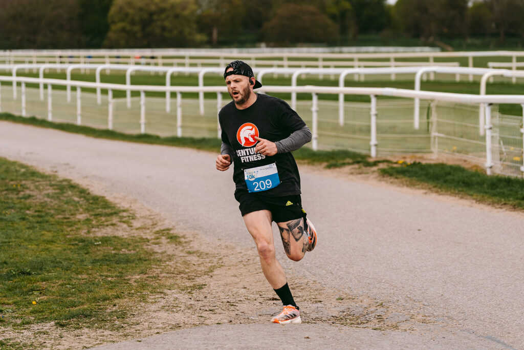 Runners at the 2025 TEWV 10k, York Racecourse.