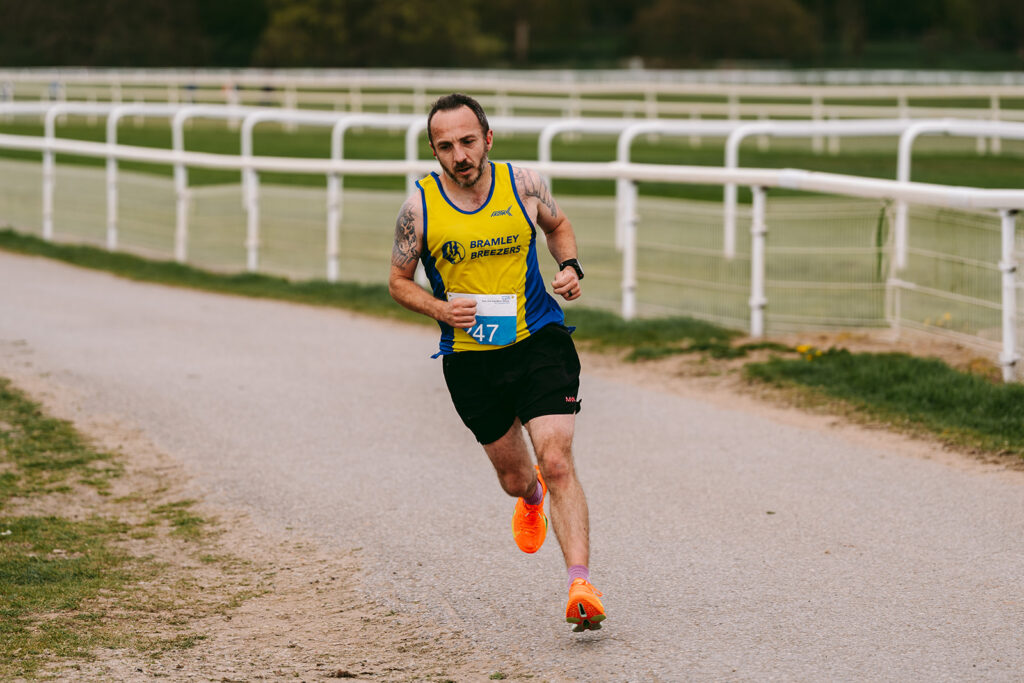 Runners at the 2025 TEWV 10k, York Racecourse.