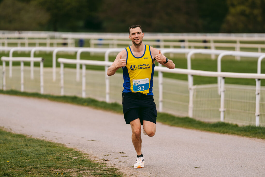 Runners at the 2025 TEWV 10k, York Racecourse.