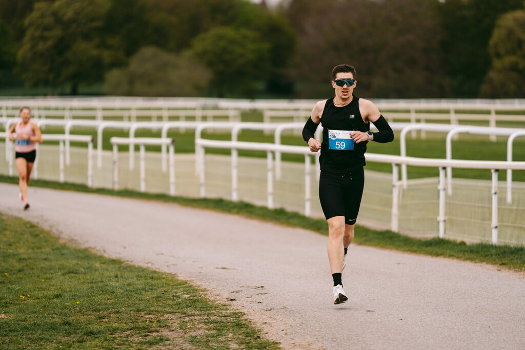 Runners at the 2025 TEWV 10k, York Racecourse.