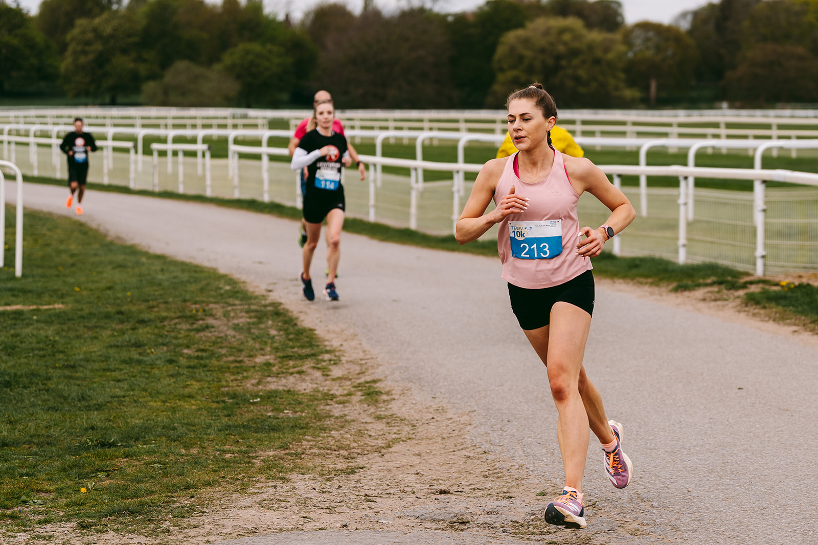 Runners at the 2025 TEWV 10k, York Racecourse.