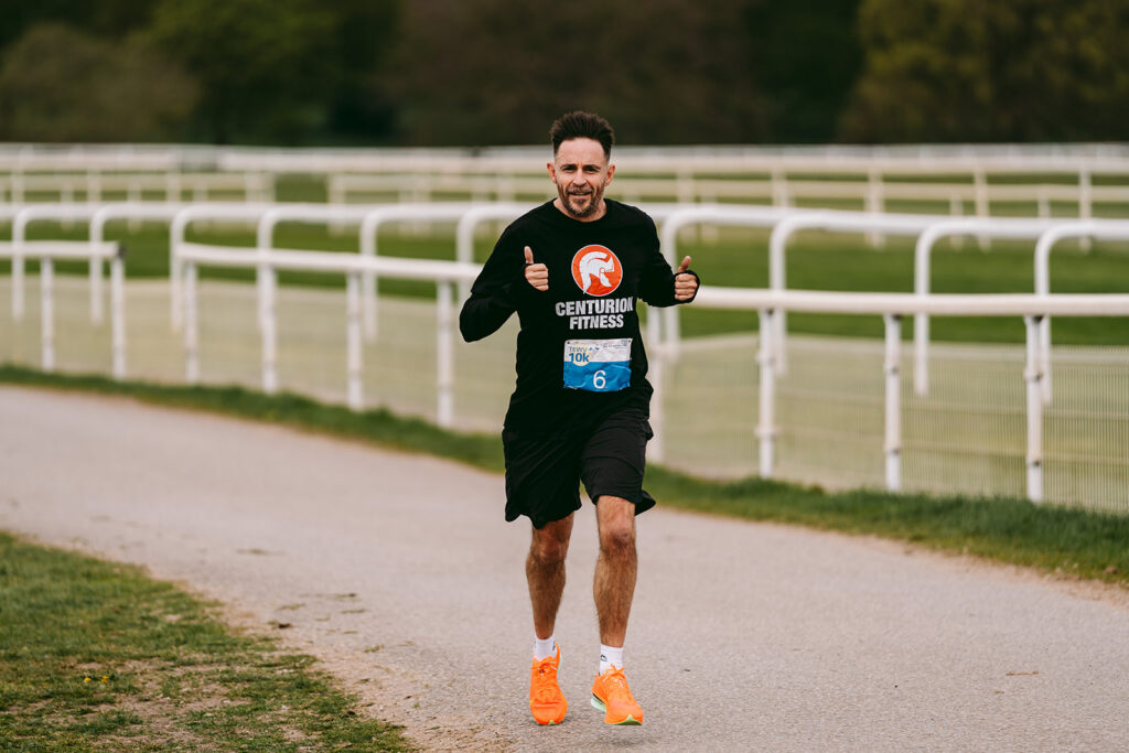 Runners at the 2025 TEWV 10k, York Racecourse.