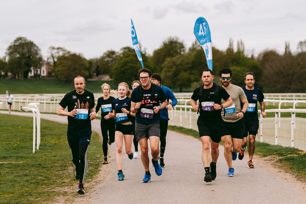 Runners at the 2025 TEWV 10k, York Racecourse.