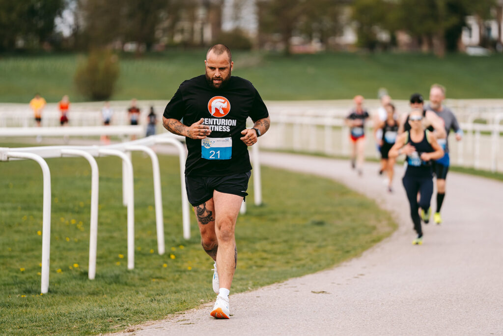 Runners at the 2025 TEWV 10k, York Racecourse.