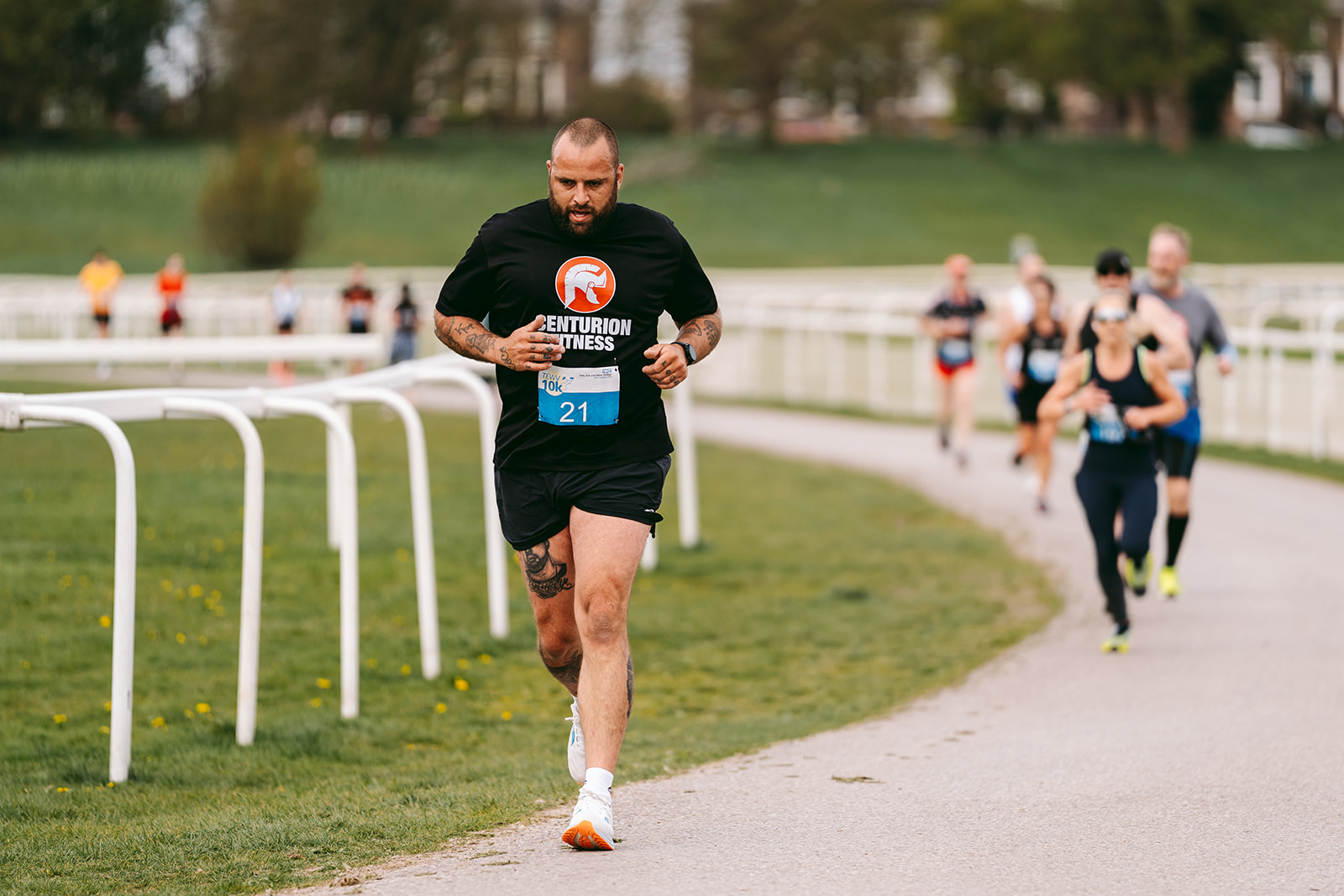 Runners at the 2025 TEWV 10k, York Racecourse.