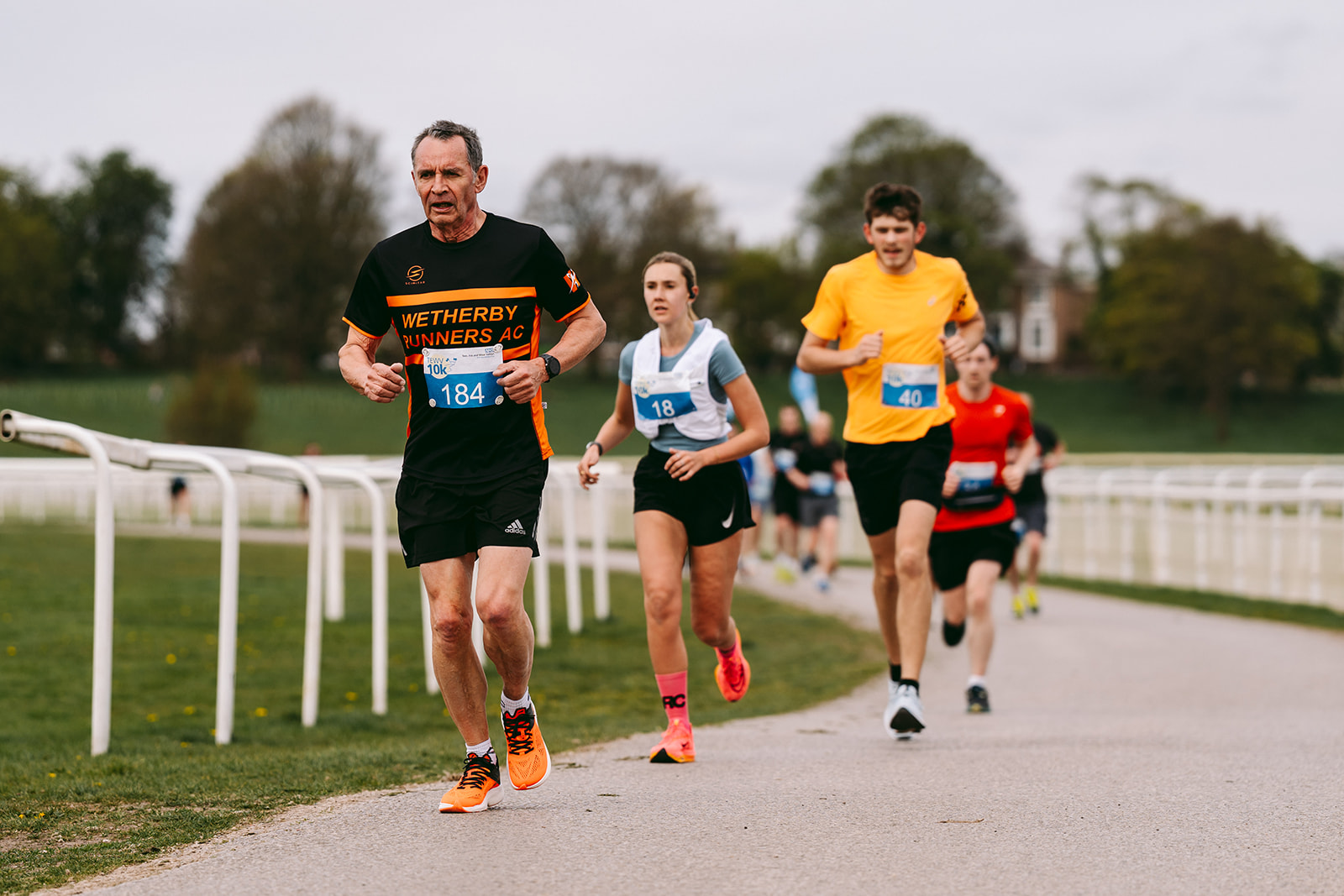 Runners at the 2025 TEWV 10k, York Racecourse.