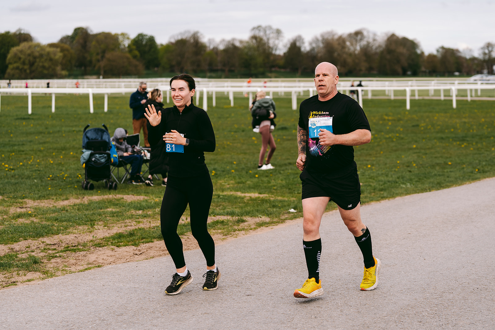 Runners at the 2025 TEWV 10k, York Racecourse.