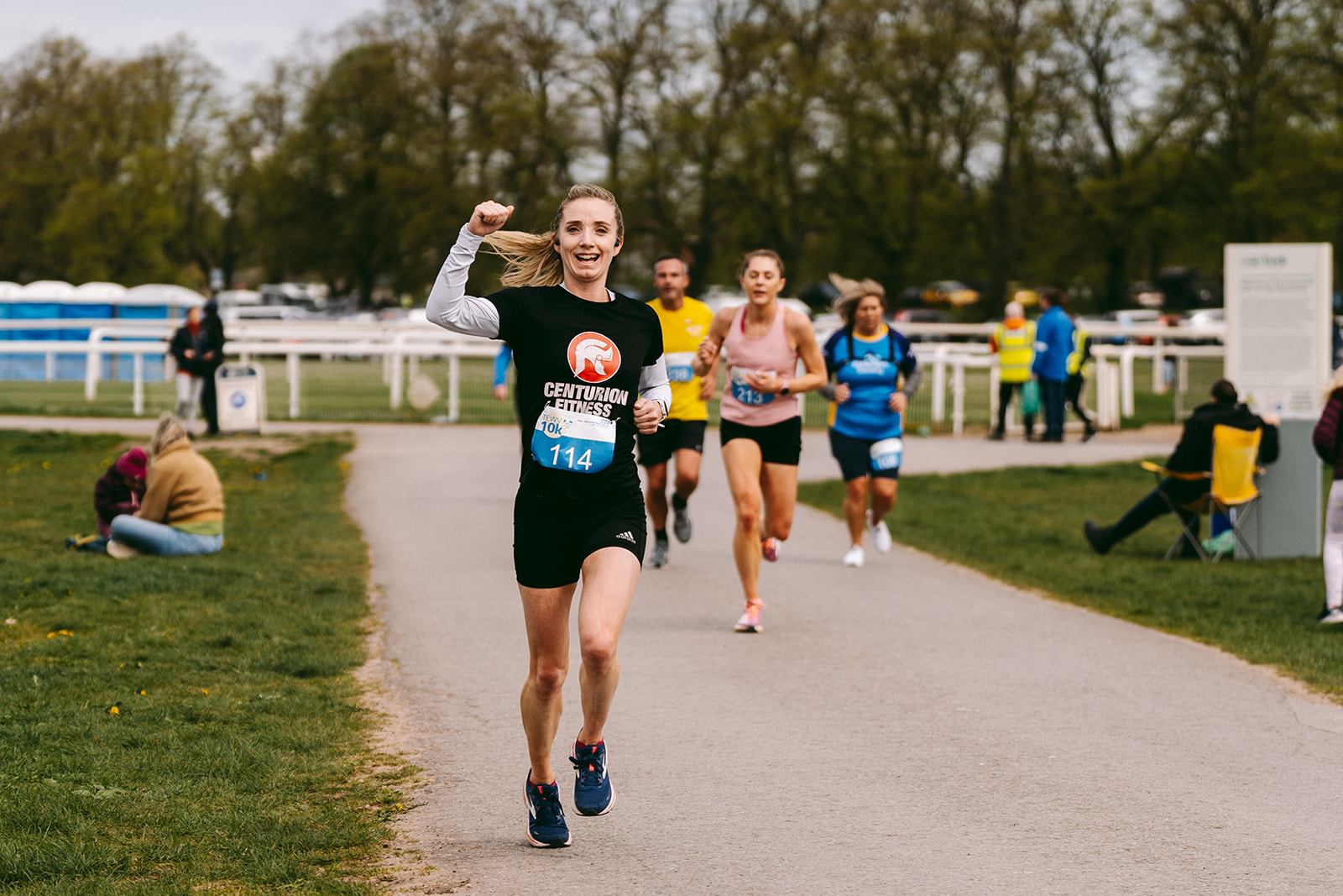 Runners at the 2025 TEWV 10k, York Racecourse.