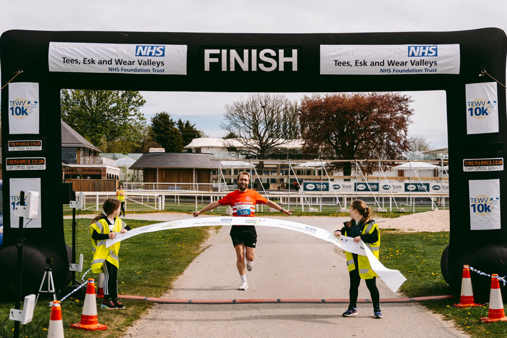 Runners at the 2025 TEWV 10k, York Racecourse.