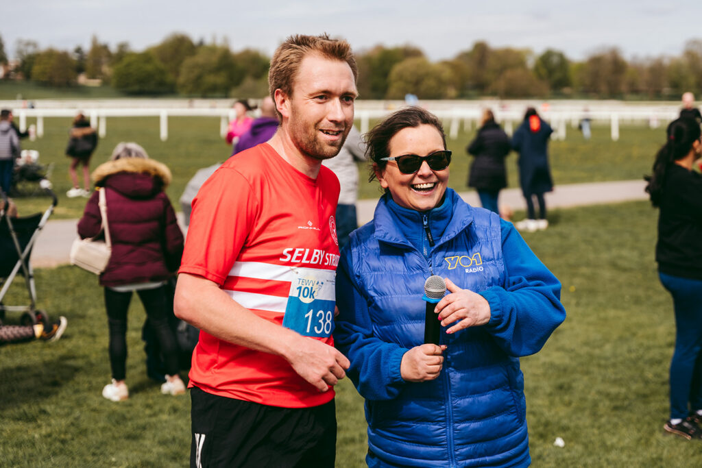 Runners at the 2025 TEWV 10k, York Racecourse.