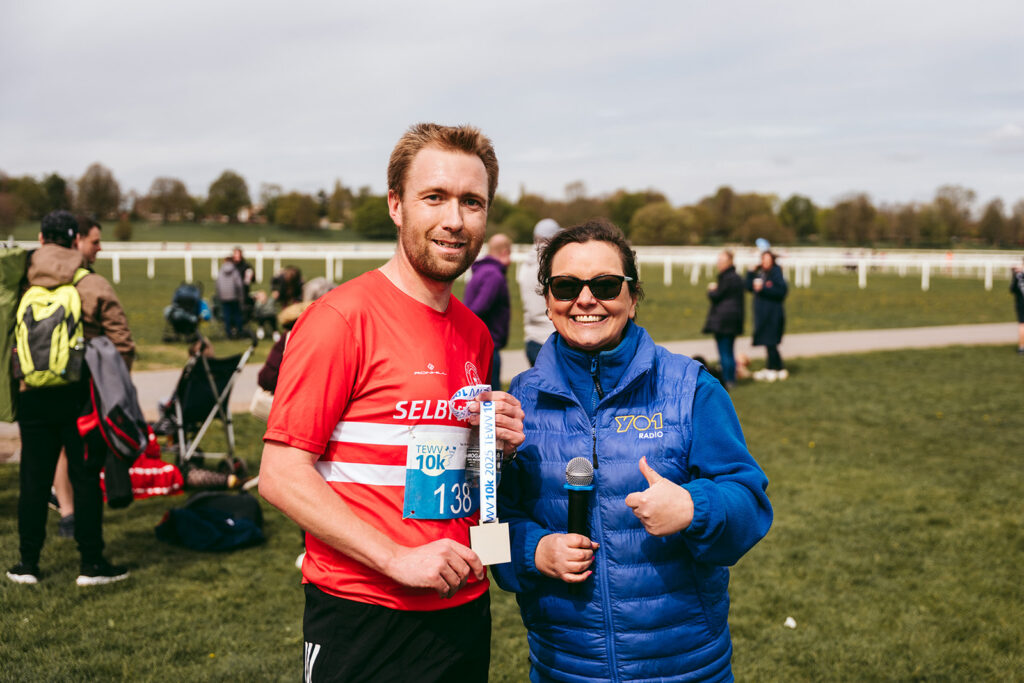 Runners at the 2025 TEWV 10k, York Racecourse.