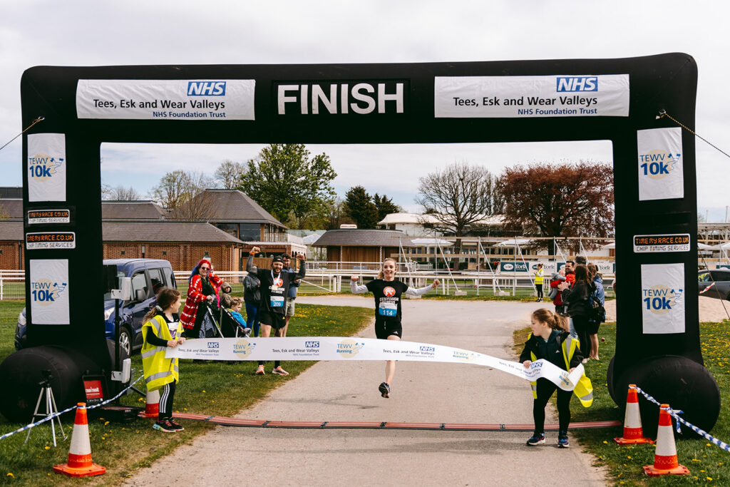 Runners at the 2025 TEWV 10k, York Racecourse.