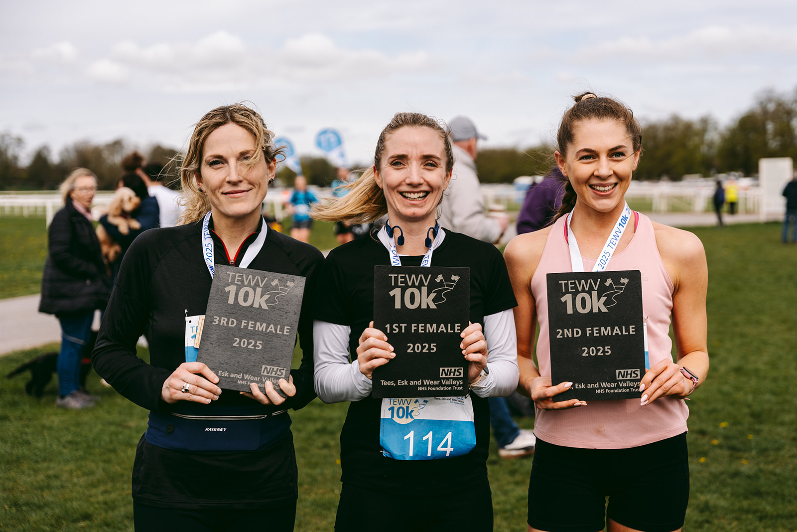 Runners at the 2025 TEWV 10k, York Racecourse.
