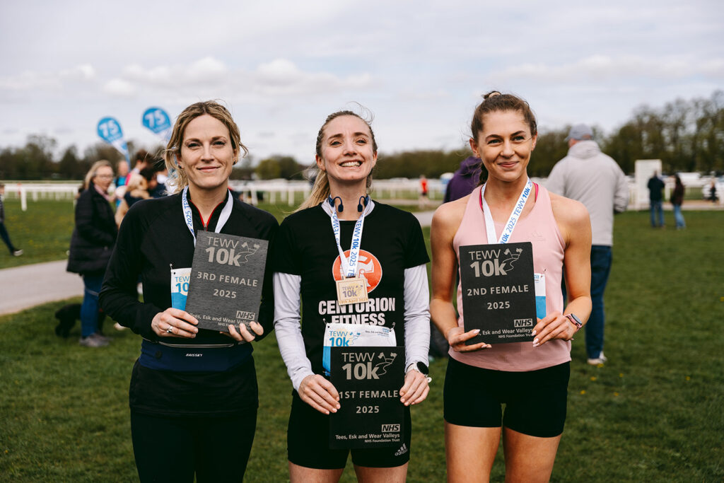 Runners at the 2025 TEWV 10k, York Racecourse.