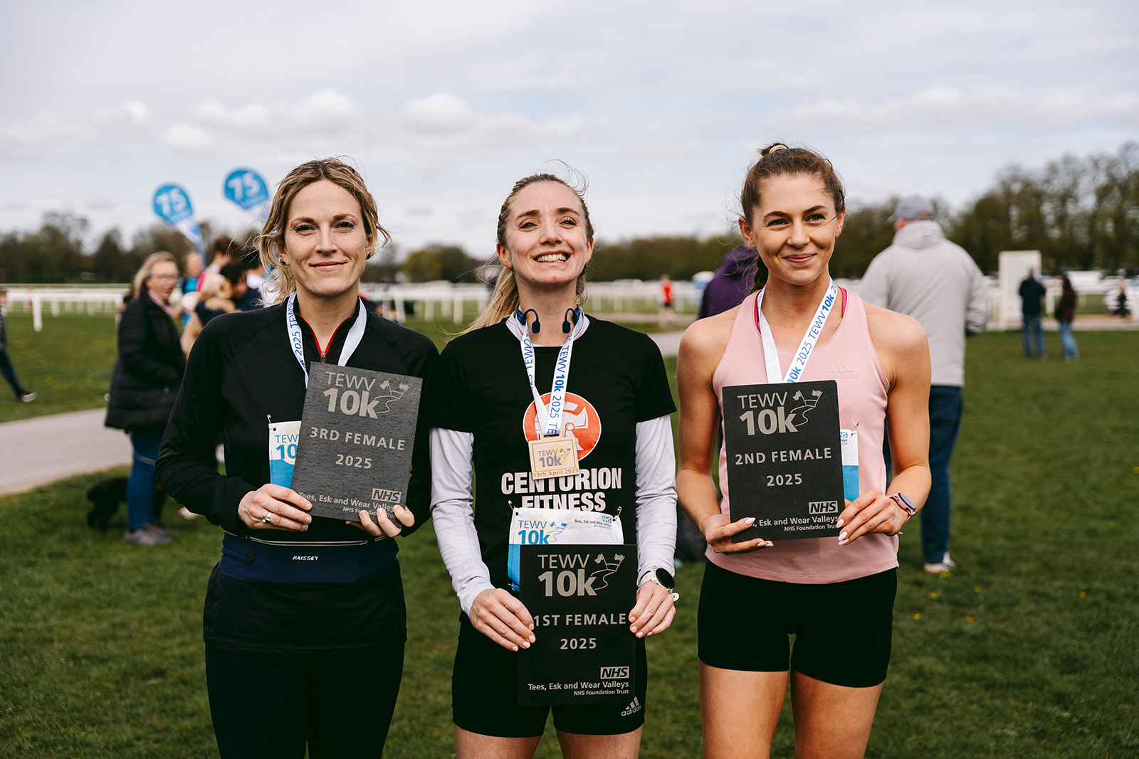 Runners at the 2025 TEWV 10k, York Racecourse.
