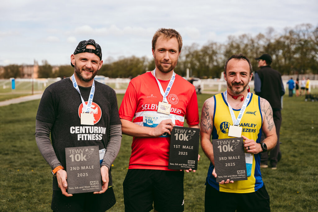 Runners at the 2025 TEWV 10k, York Racecourse.