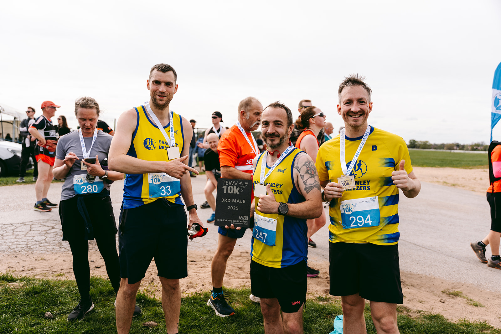 Runners at the 2025 TEWV 10k, York Racecourse.