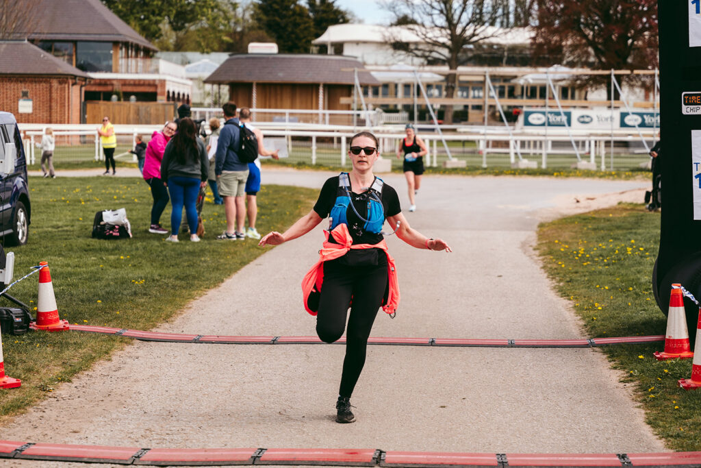 Runners at the 2025 TEWV 10k, York Racecourse.