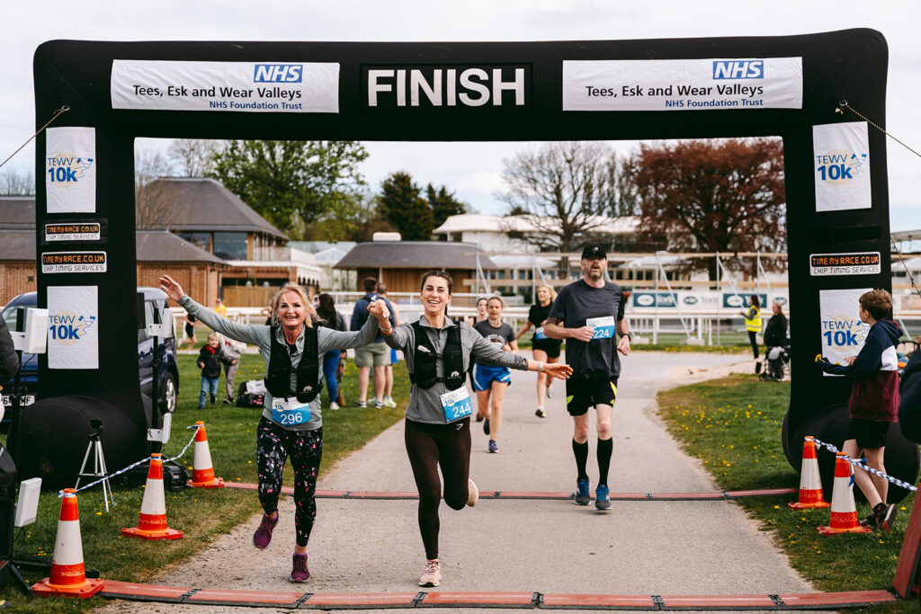 Runners at the 2025 TEWV 10k, York Racecourse.