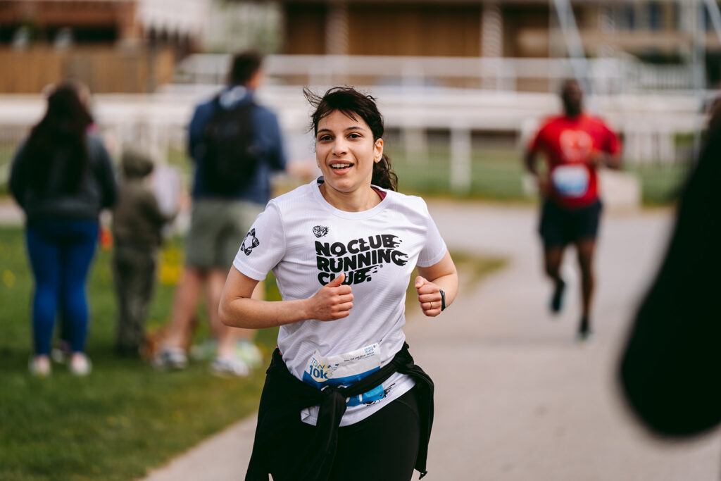 Runners at the 2025 TEWV 10k, York Racecourse.