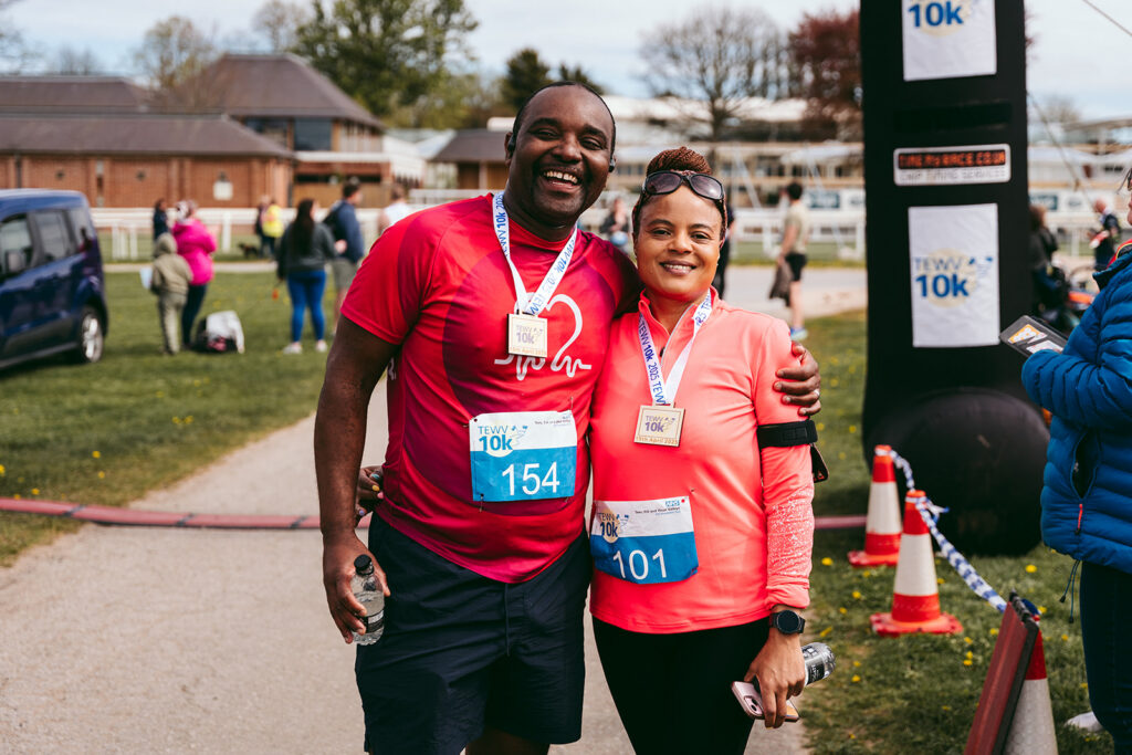 Runners at the 2025 TEWV 10k, York Racecourse.