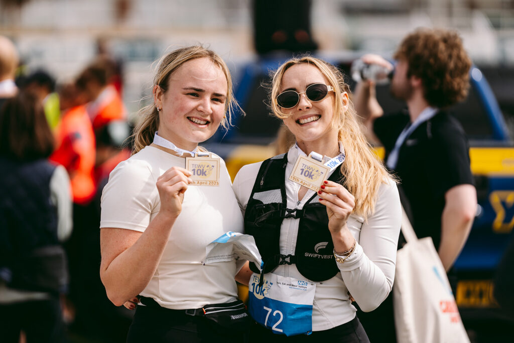 Runners at the 2025 TEWV 10k, York Racecourse.