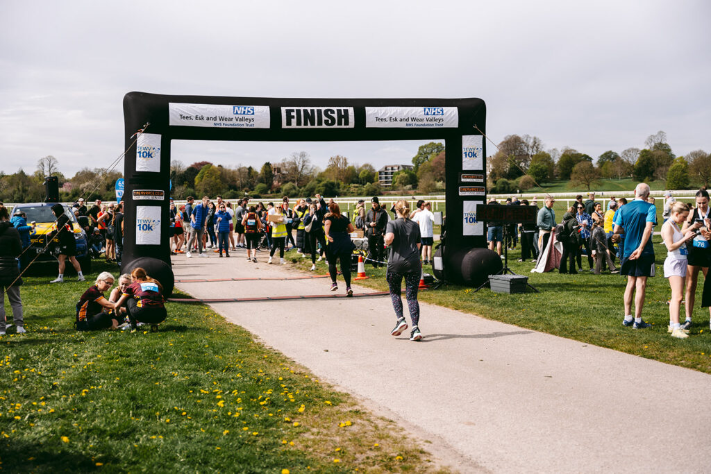 Runners at the 2025 TEWV 10k, York Racecourse.