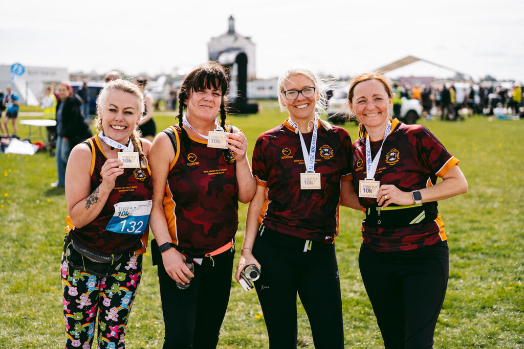 Runners at the 2025 TEWV 10k, York Racecourse.
