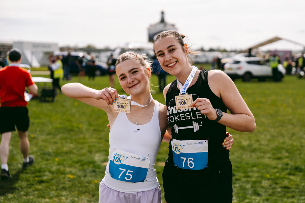 Runners at the 2025 TEWV 10k, York Racecourse.