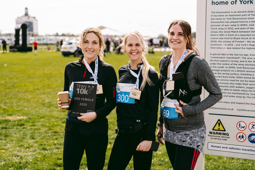 Runners at the 2025 TEWV 10k, York Racecourse.