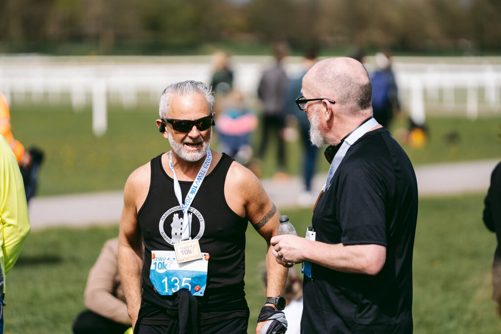 Runners at the 2025 TEWV 10k, York Racecourse.