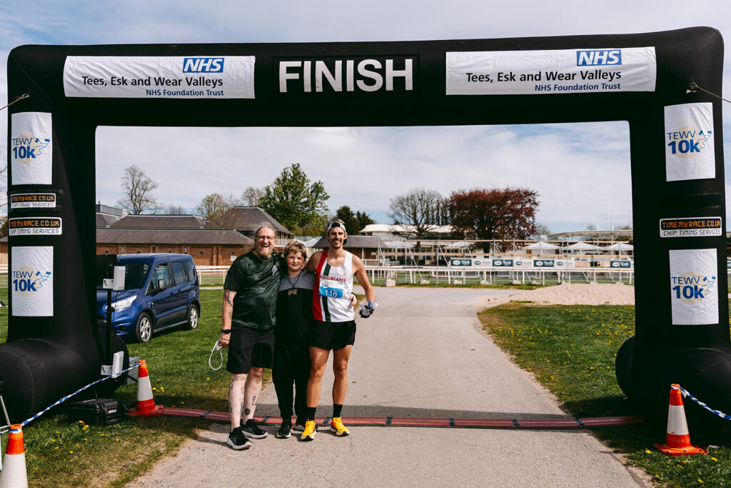 Runners at the 2025 TEWV 10k, York Racecourse.