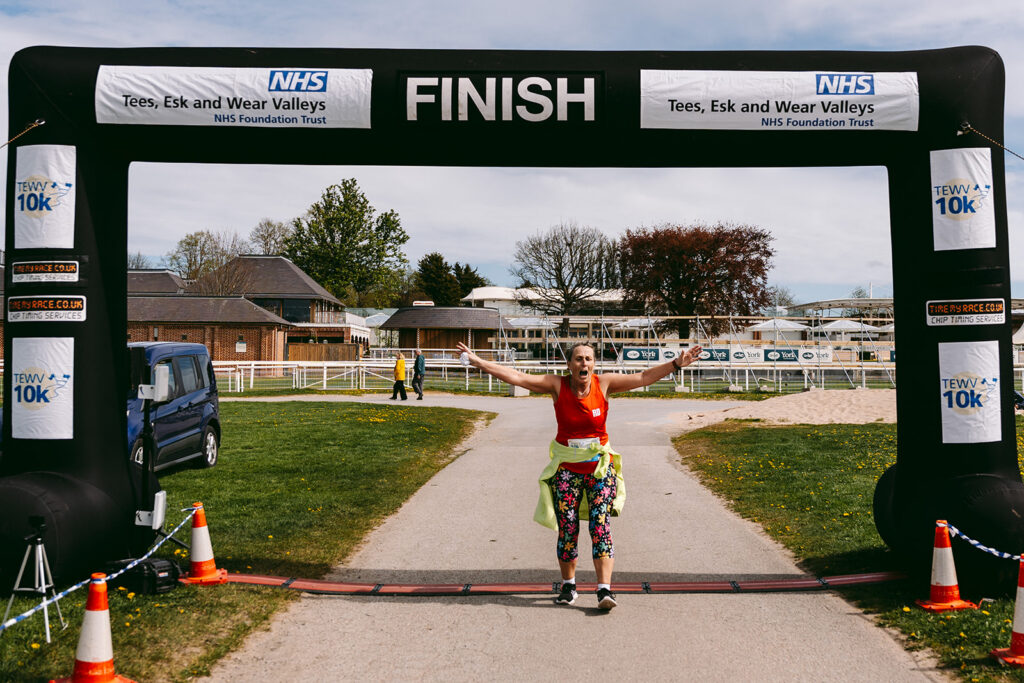 Runners at the 2025 TEWV 10k, York Racecourse.