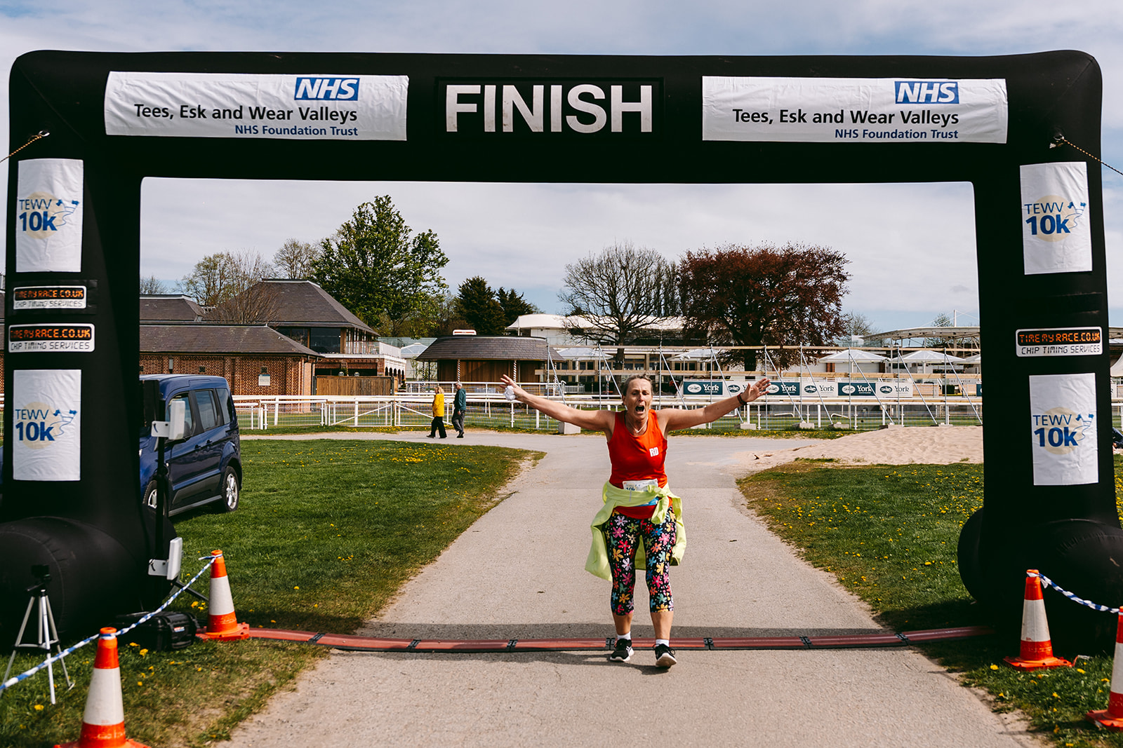 Runners at the 2025 TEWV 10k, York Racecourse.