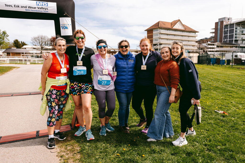 Runners at the 2025 TEWV 10k, York Racecourse.