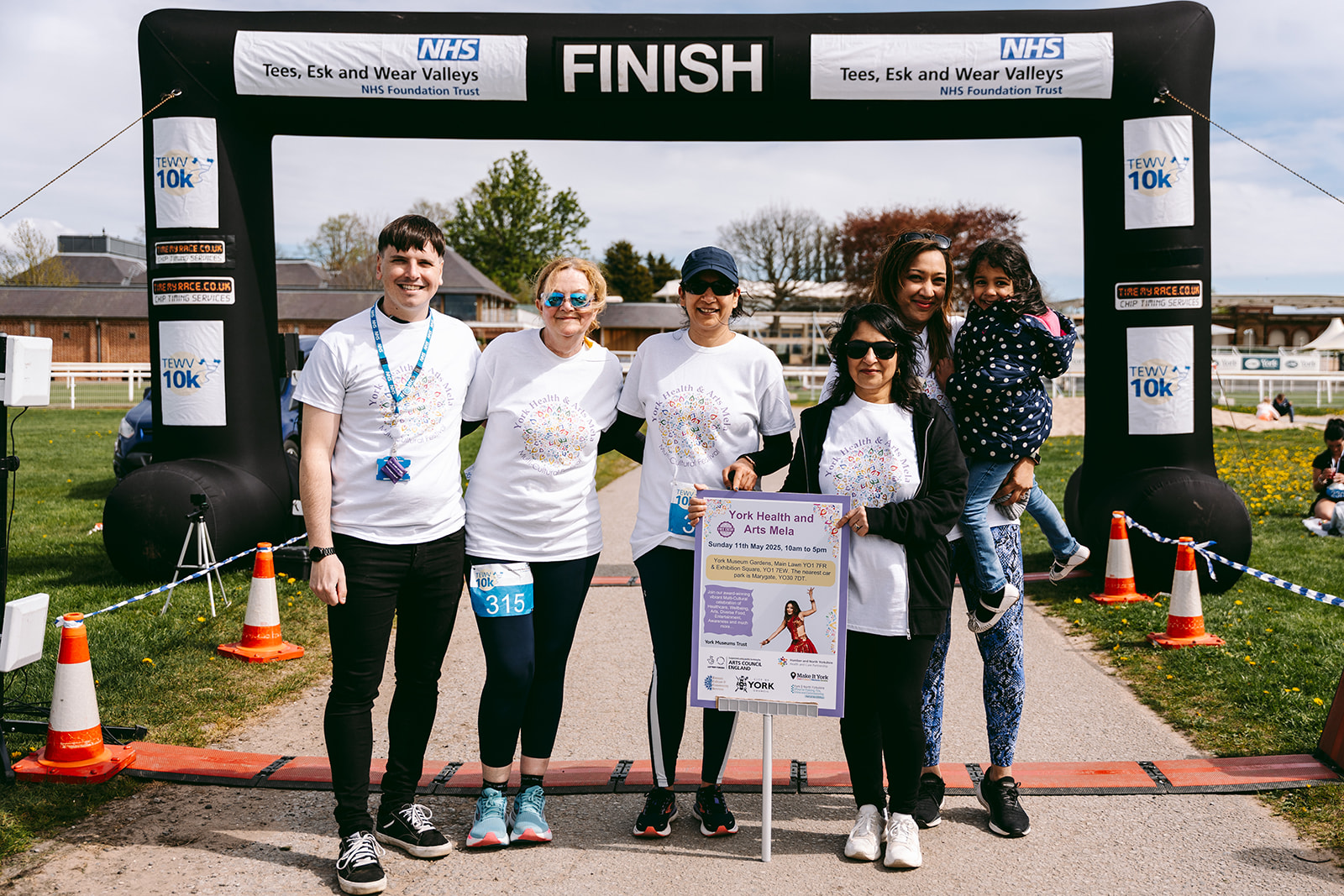Runners at the 2025 TEWV 10k, York Racecourse.