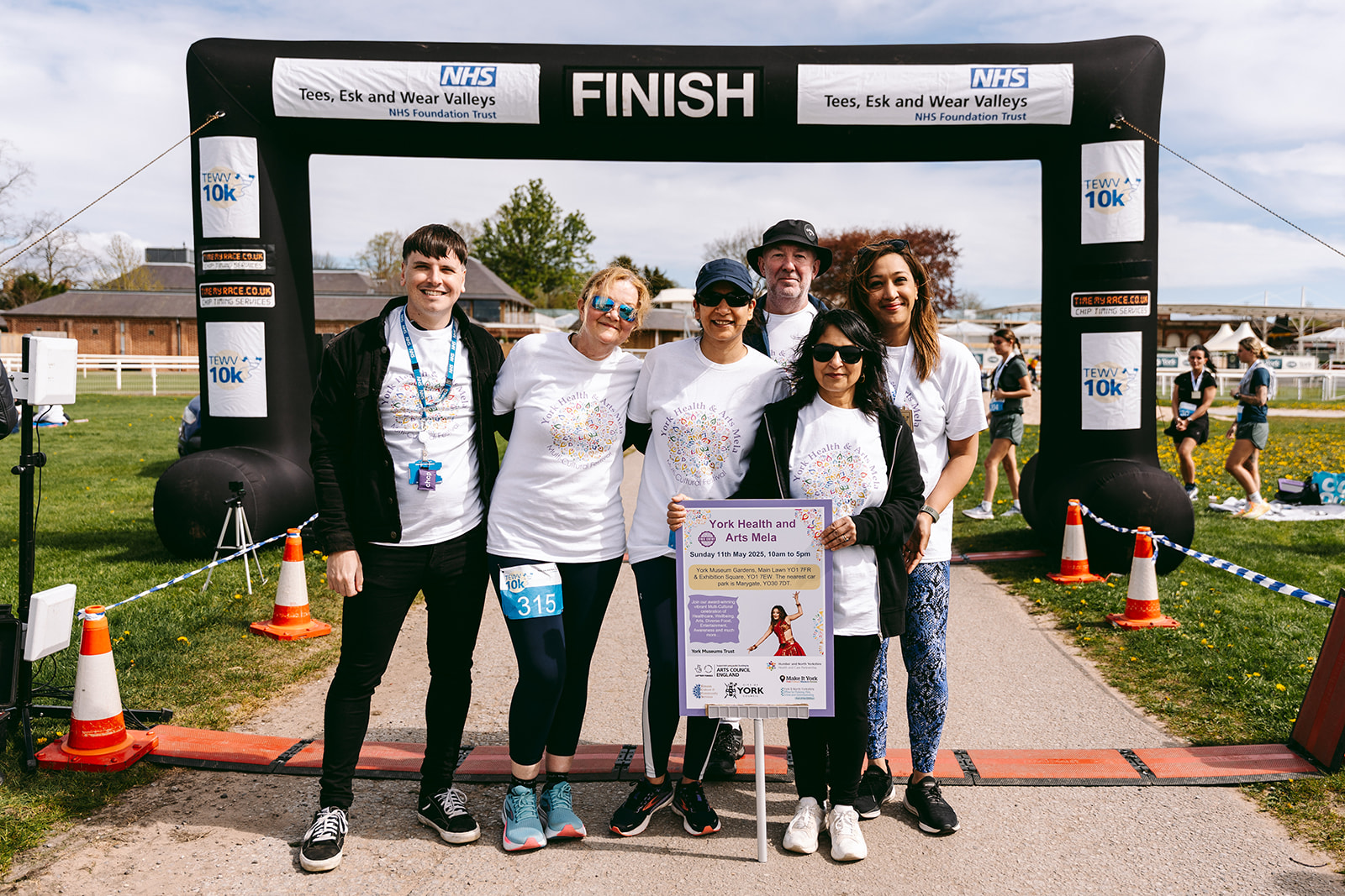 Runners at the 2025 TEWV 10k, York Racecourse.