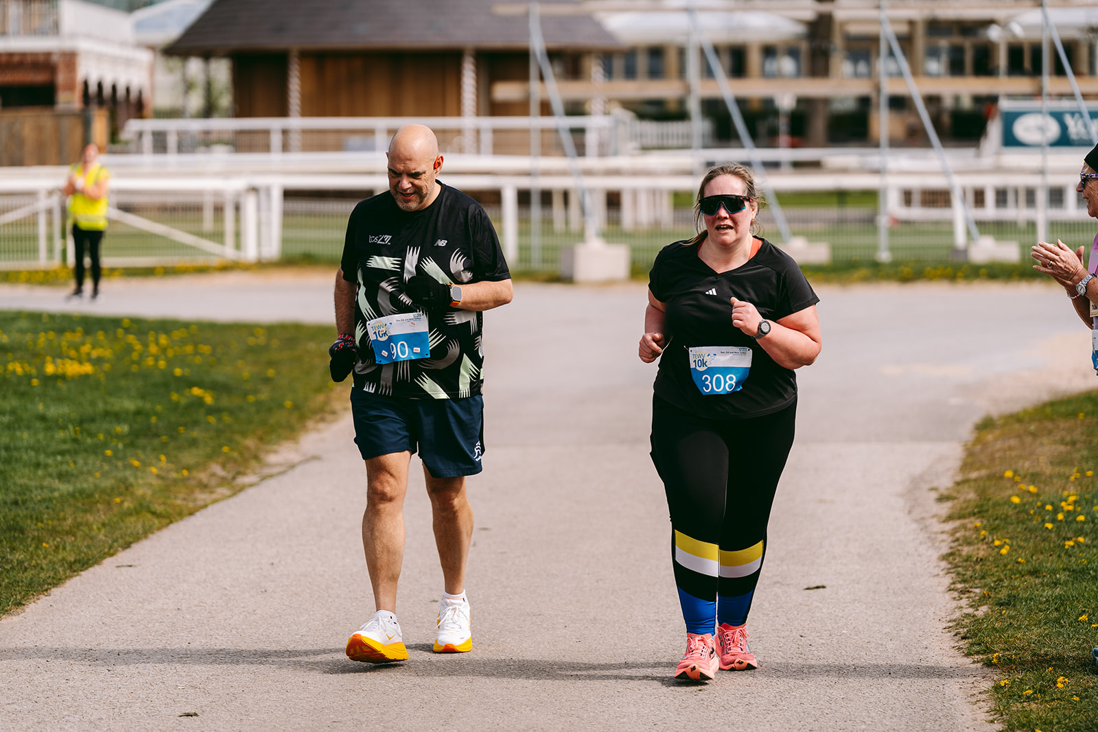 Runners at the 2025 TEWV 10k, York Racecourse.