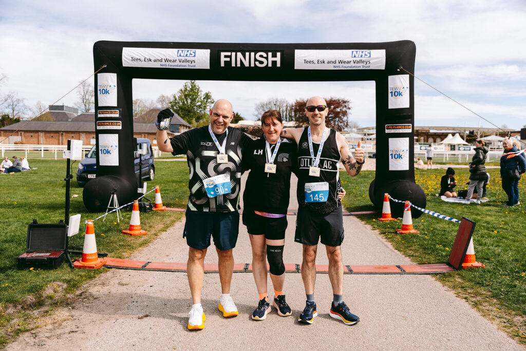 Runners at the 2025 TEWV 10k, York Racecourse.