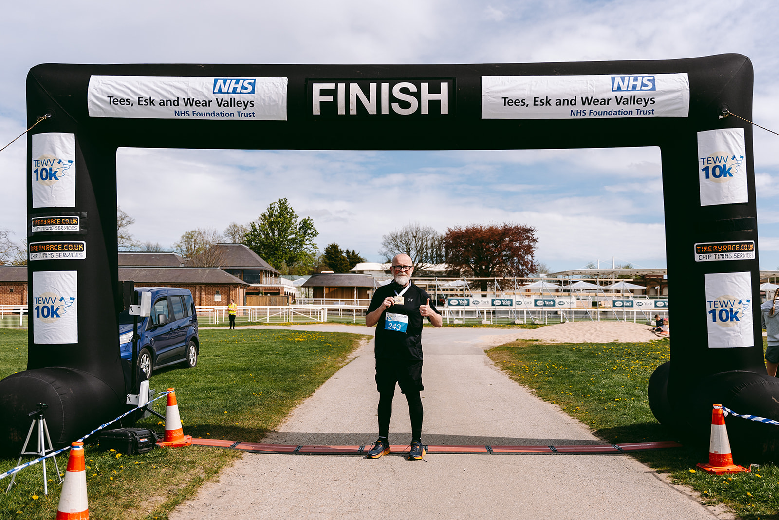 Runners at the 2025 TEWV 10k, York Racecourse.
